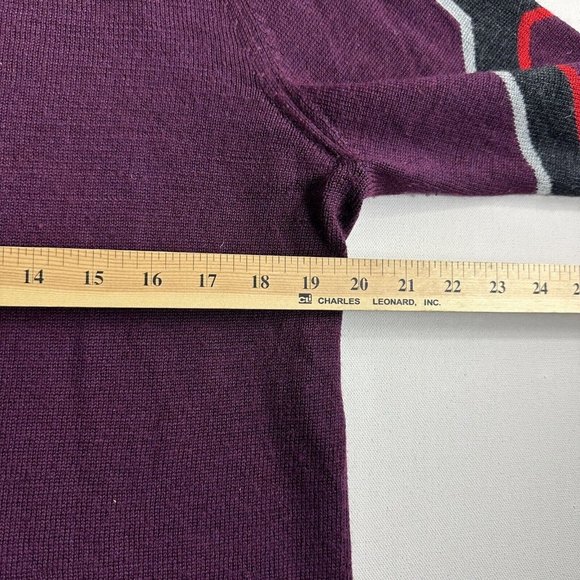 Smartwool Pullover 1/4 Zip Mock Neck‎ Sweater Wool Blend Mens Size Medium Maroon - Picture 8 of 9